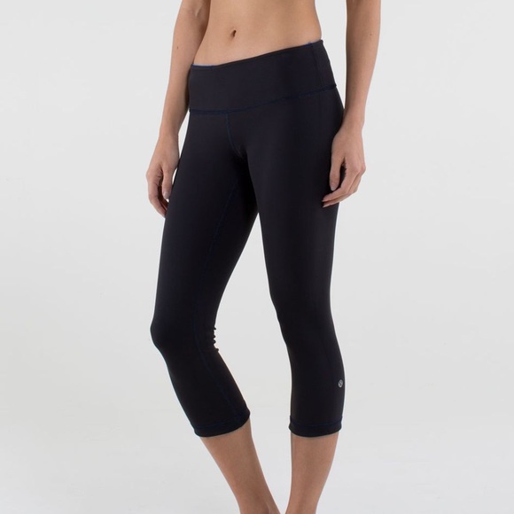 Lululemon vintage Wunder Under Reversible black/blue - Picture 2 of 4